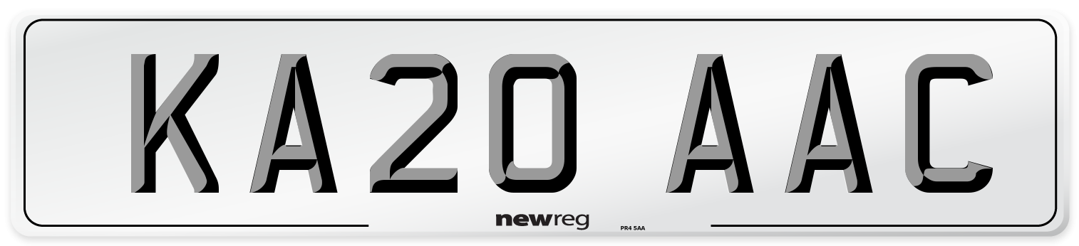 KA20 AAC Number Plate from New Reg